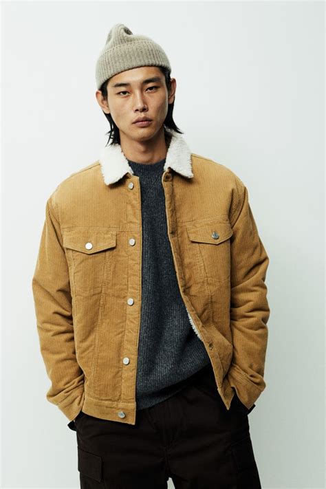 teddy lined corduroy jacket